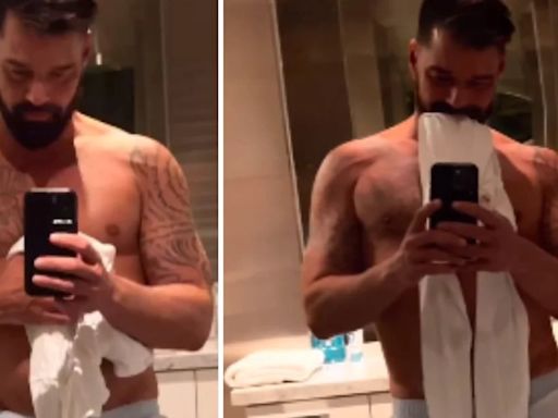 Ricky Martin publicó un video semidesnudo y causó furor en las redes