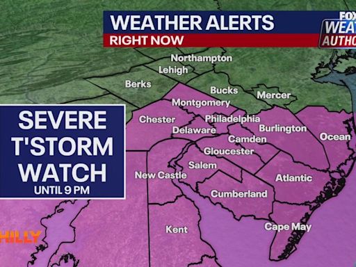 Philadelphia weather radar: Severe storm watches posted ahead of Thursday night thunderstorms