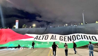 Esta es la bandera de Palestina que Gustavo Petro quería que ingresaran al partido Millonarios y Palestino: la dejaron afuera