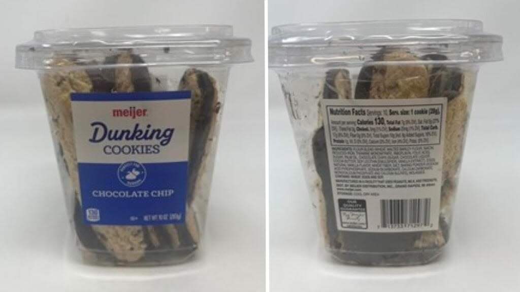 Cookies sold at Meijer recalled for undeclared milk allergen - WNKY News 40 Television