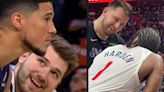 WATCH: Luka Doncic's Stare at James Harden Goes Viral; Mavs Eliminate Clippers