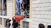 Watch: Giant pot thrown from window in Easter ceremony hits pedestrians