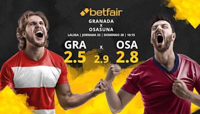 Granada CF vs. CA Osasuna: horario, TV, estadísticas, clasificación y pronósticos