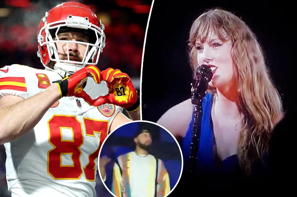 Taylor Swift nods to Travis Kelce’s jersey number, performs ‘The Alchemy’ as he attends 87th Eras Tour show