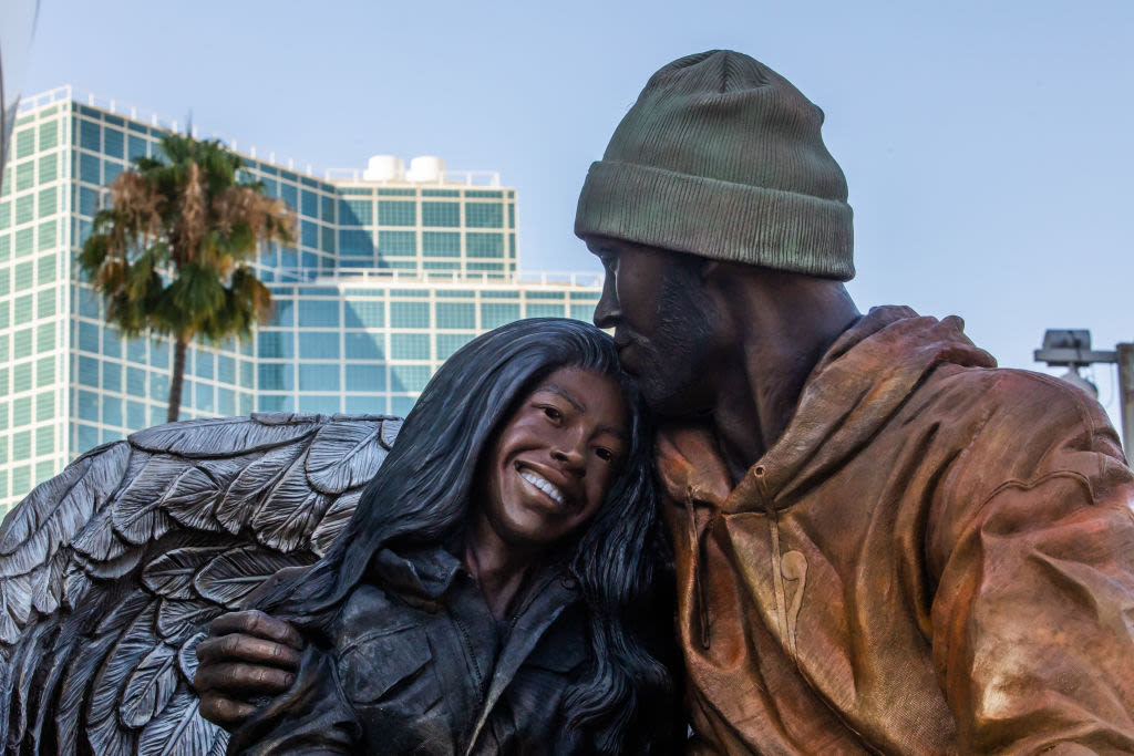 Kobe And Gigi Bryant Statue Unveiled Outside Of Lakers Arena