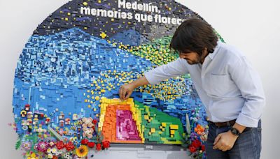 Construyen en Medellín una silleta para Feria de Flores con más de 15.000 piezas de Lego