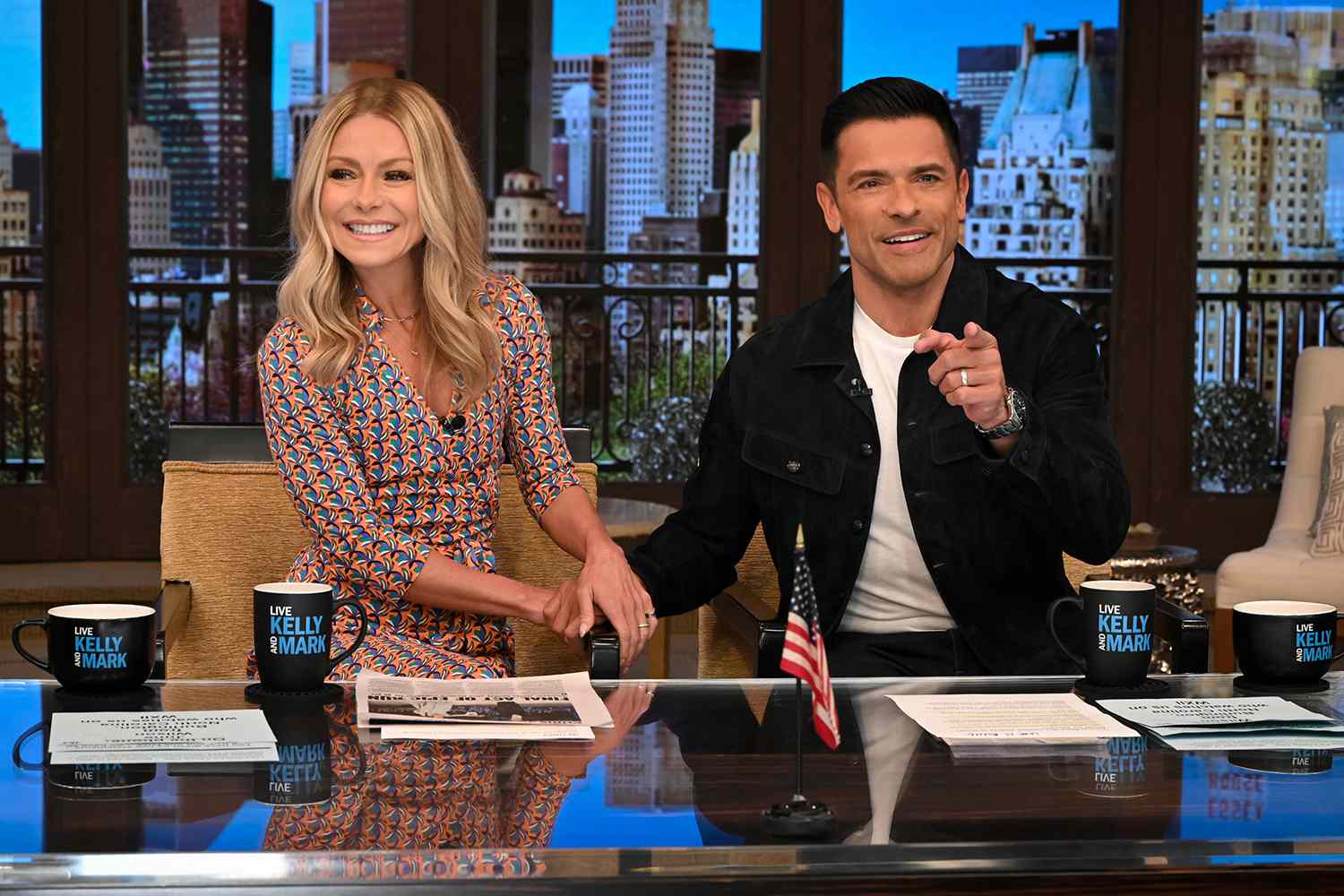Mark Consuelos Playfully Scolds Live Audience Member for Talking During Show