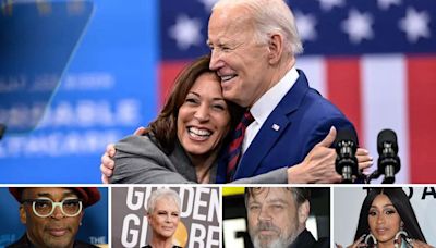 Celebrities react to Joe Biden dropping out of US presidential race