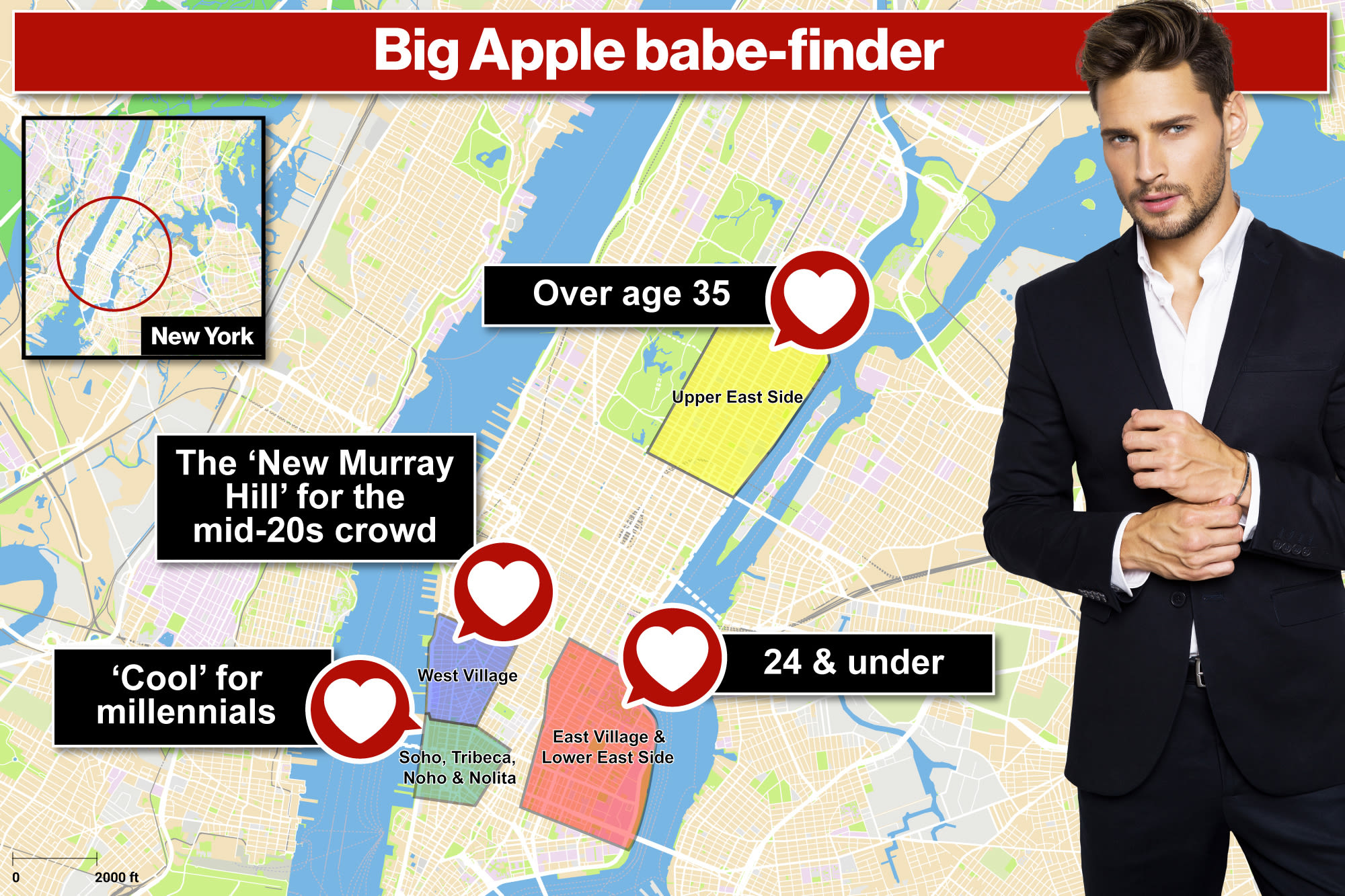 Map reveals best NYC neighborhoods for single women to find a man: ‘SPOT ON’