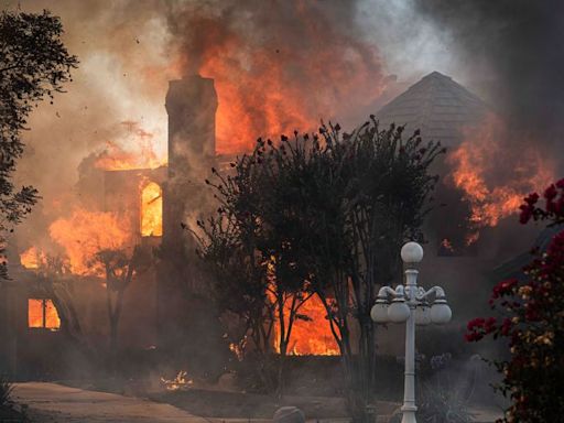 A California wildfire has destroyed 6 homes and caused $10 million in damage. Authorities believe fireworks started it