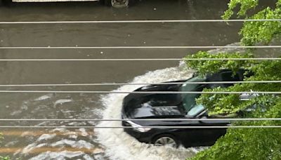 暴雨狂炸！珠海中山大學附屬第五醫院出現巨大瀑布