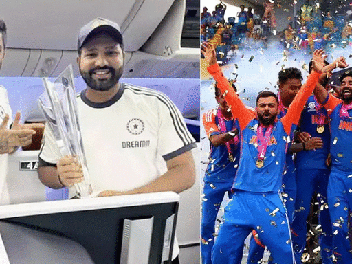 'Coming home': Team India finally flies charter after T20 World Cup victory; Rohit Sharma shares photo