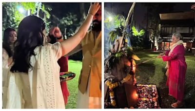 Amid rumours of feud, Aishwarya Rai celebrates Holika dahan with Jaya Bachchan and family - See photos - Times of India