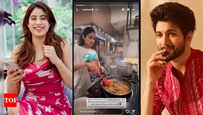 Janhvi Kapoor cooks ‘zero Kcal’ pasta for her ‘Sunny Sanskari Ki Tulsi Kumari’ co-star Rohit Saraf | - Times of India