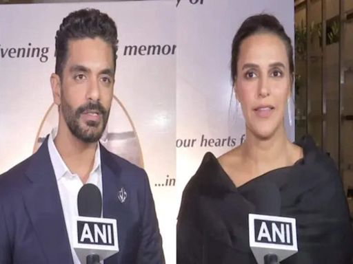 Angad Bedi, Neha Dhupia host event in memory of legendary cricketer Bishan Singh Bedi | - Times of India