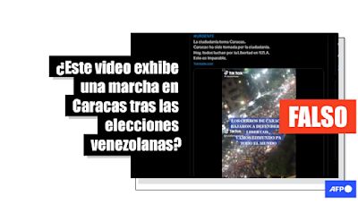 Video no muestra una “toma” de Caracas tras las elecciones en Venezuela, fue un acto de campaña