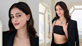 Ananya Panday In A Black Co-Ord Set Dishes Corpcore Fashion; See Pictures - News18