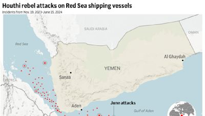 Aerial drone launched by Yemen's Houthi rebels hits ship in the Red Sea, causing damage and injuries