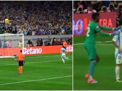 New footage showing Ecuador goalkeeper's reaction to Lionel Messi's missed penalty goes viral