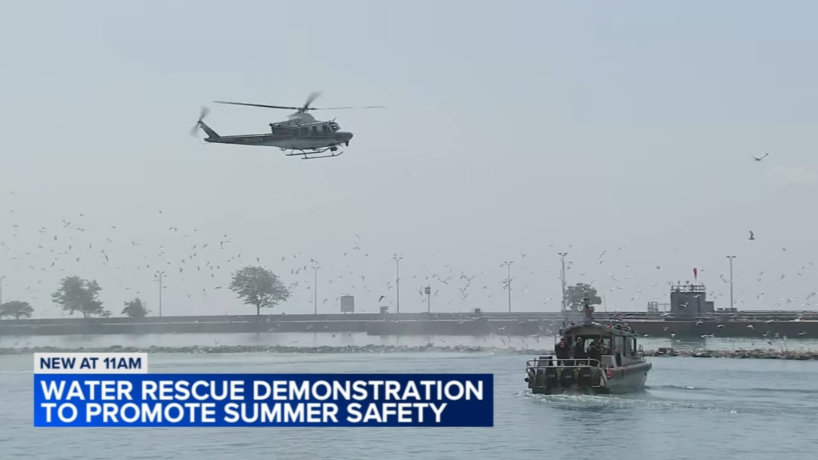 Chicago Fire hosts water rescue demonstration at Navy Pier to promote beach safety