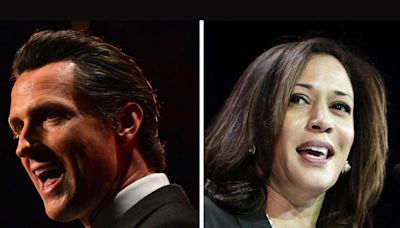 Harris, Newsom hit the trail in support of embattled President Biden