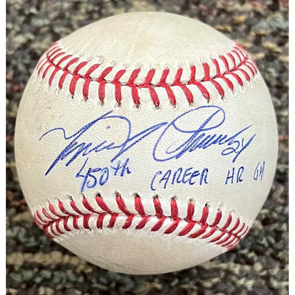 Cabrera Exclusive! Game Used Baseball: Miguel Cabrera Game-Used Autographed Baseball with Inscription - 450th Career HR Game...