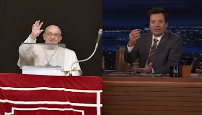 Pope Francis interacts with Jimmy Fallon, Chris Rock, and 100 other comedians in Rome