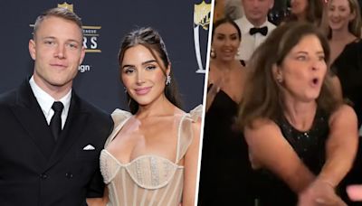 Watch Christian McCaffrey’s mom rock the dance floor at the NFL star's wedding to Olivia Culpo