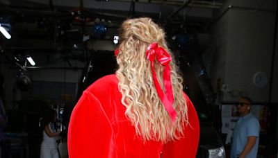 Rita Ora just wore the most bizarre red blazer mini dress