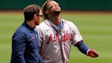 Braves' Acuña expects to go on injured list after left knee buckles during game vs. Pirates