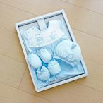 GMP BABY台灣製條紋熊兔兩用兔裝 藍 彌月禮盒1盒