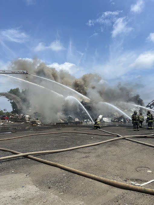 Providence firefighters working to contain scrap metal fire on Allens Avenue | ABC6