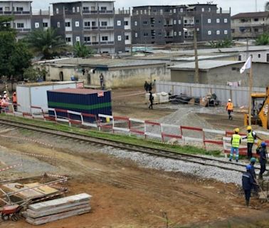 Cette photo ne montre pas les voitures du nouveau métro d'Abidjan