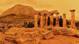 Atenas, cubierta de rojo debido al polvo del Sáhara