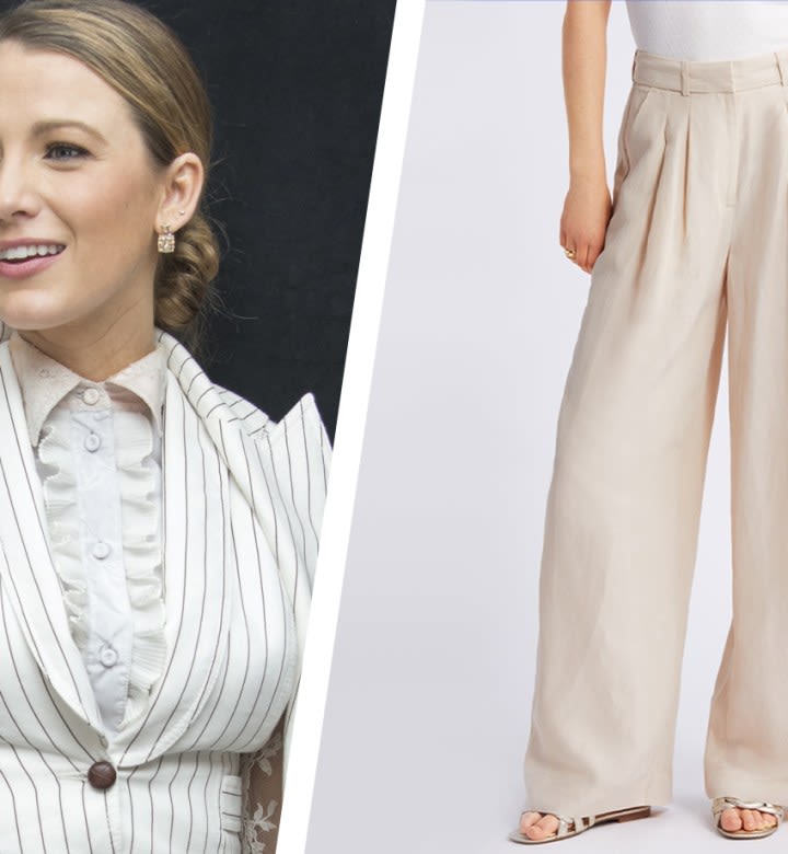 From Blake Lively to Katie Holmes, Pleated Pants Are the It-Girl Pick of Summer—and I Found the *Chicest* Pair for a Steal
