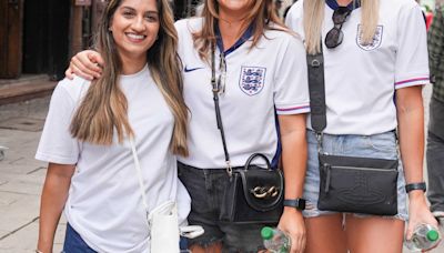 Excited England fans are all smiles before crunch Euros quarter-final