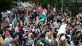 Pro-Palestinian protesters gather outside Met Gala in Manhattan