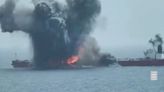 El video que muestra el ataque de los hutíes de Yemen que provocó un derrame de petróleo en el Mar Rojo