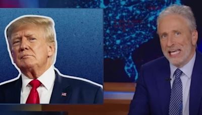 Jon Stewart tears into 'Donald Aloysius Trump' for nonsensical ramblings on policy plans, tells Harris ‘you have left…’