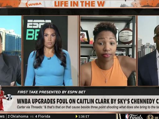 Stephen A. Smith left speechless after Monica McNutt slams him on Caitlin Clark comments