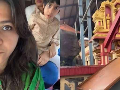 Ekta Kapoor Seeks Blessings At Sri Durga Parameshwari Temple With Son Ravie