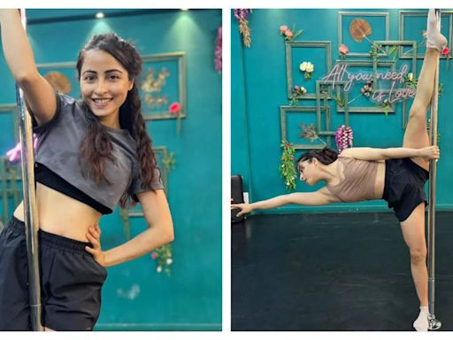 Khatron Ke Khiladi 14's Niyati Fatnani opts for pole dance workout for the stunt-based show; says 'It helps me build a stronger core' - Times of India