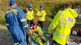 Man taken to hospital after coastguard rescue at Pembrokeshire beauty spot