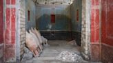 See the Stunning Shrine With Rare Blue-Painted Walls Unearthed at Pompeii