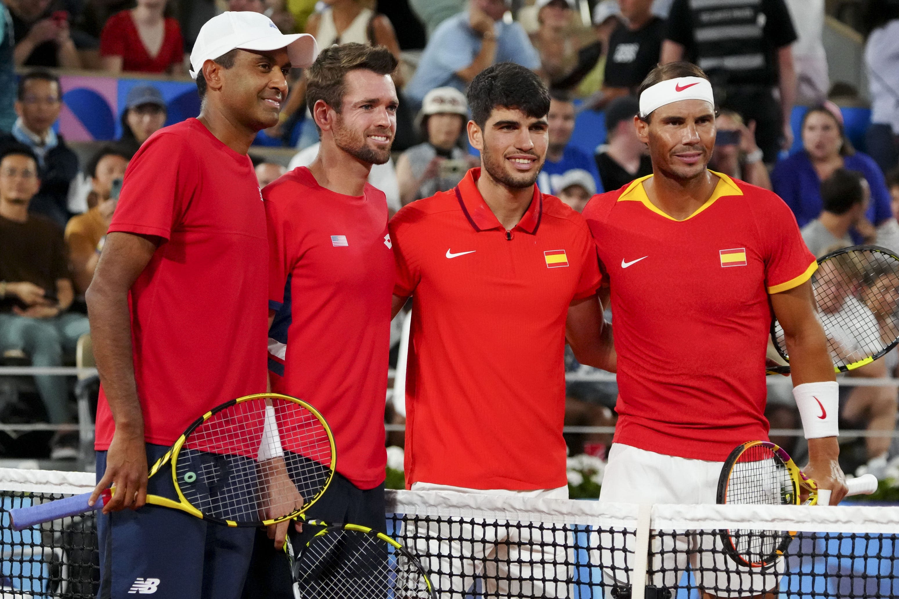 Alcaraz and Nadal fall to Americans in Olympic tennis doubles, social media reacts