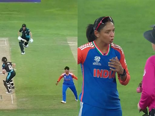 Drama at T20 World Cup: Harmanpreet Kaur unconvinced by Amelia Kerr's run-out decision. Watch | Cricket News - Times of India