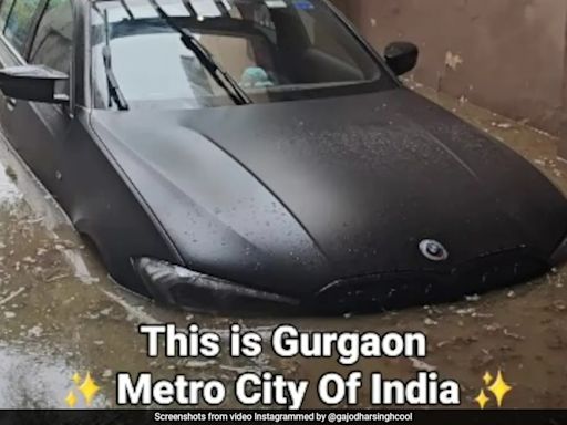 "BMW, Mercedes All Gone": Gurugram Man Shares Video Of Partially Submerged Cars After Rainfall