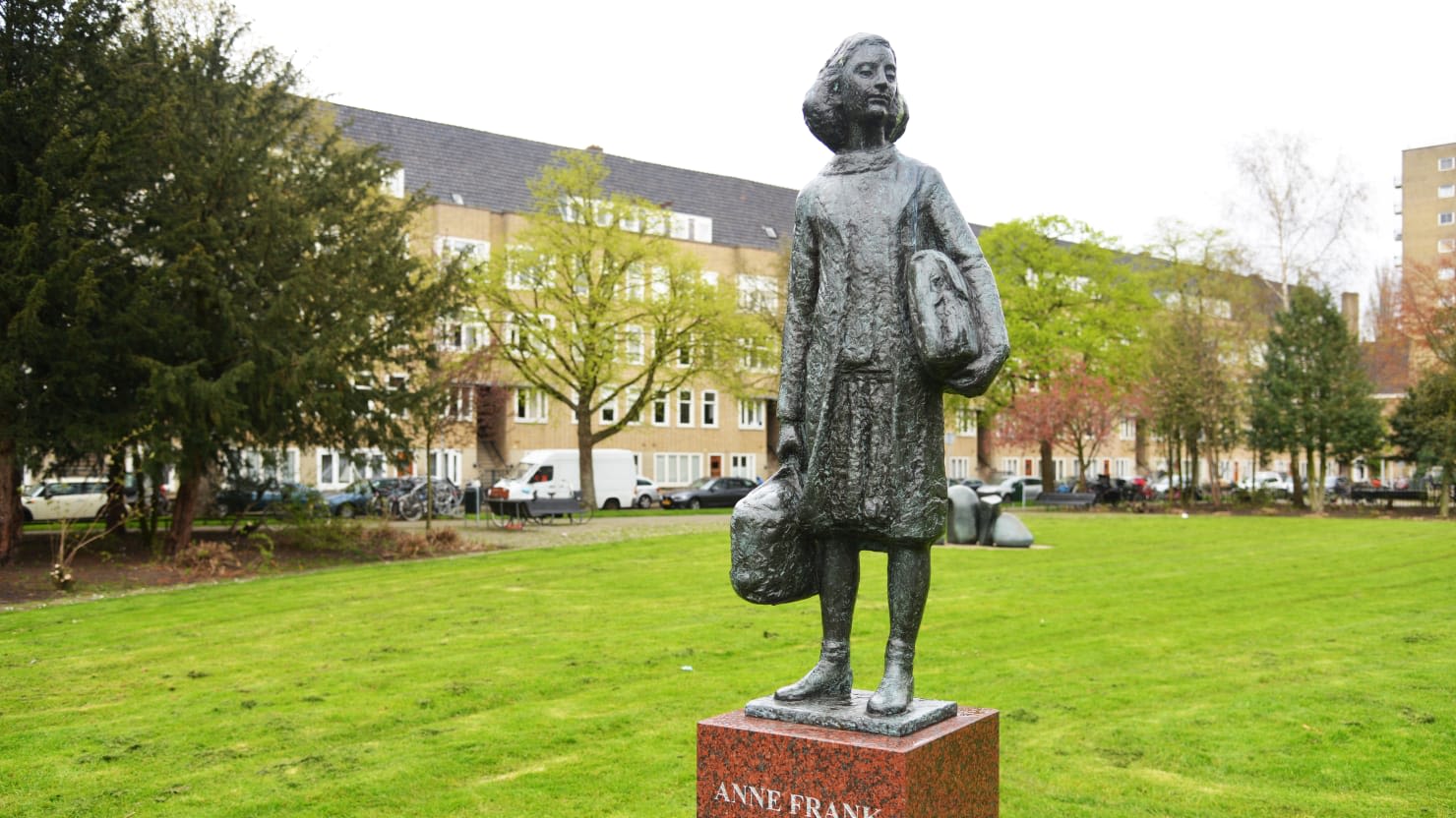 Anne Frank Monument Vandalized With ‘Gaza’ Graffiti