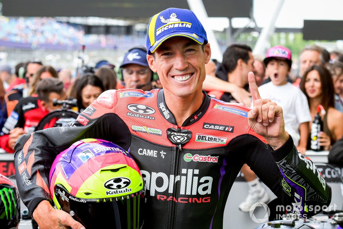 MotoGP British GP: Aprilia’s Espargaro stuns Ducatis to take pole