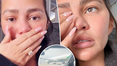 Chrissy Teigen describes ‘bracing for impact’ during plane’s ‘erroneous takeoff’